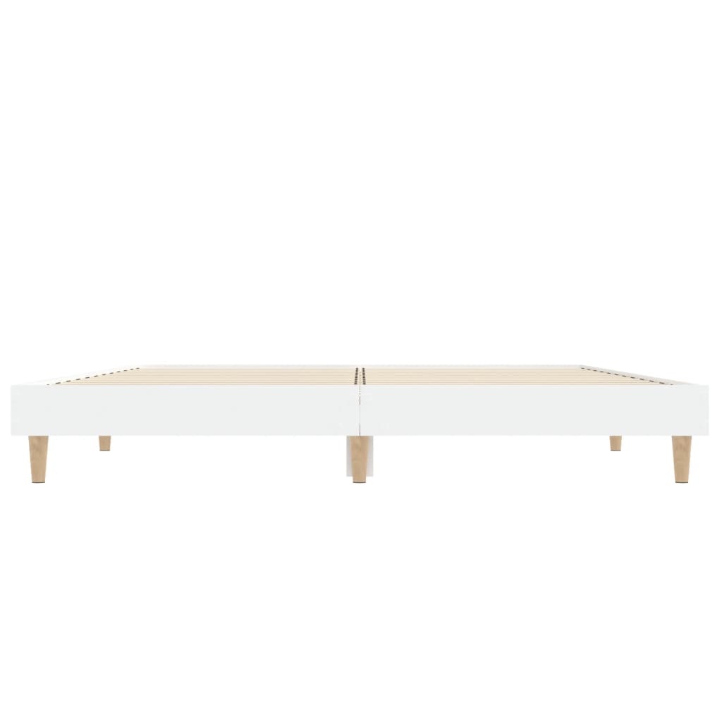 vidaXL Estructura de cama madera de ingeniería blanca 120x190 cm