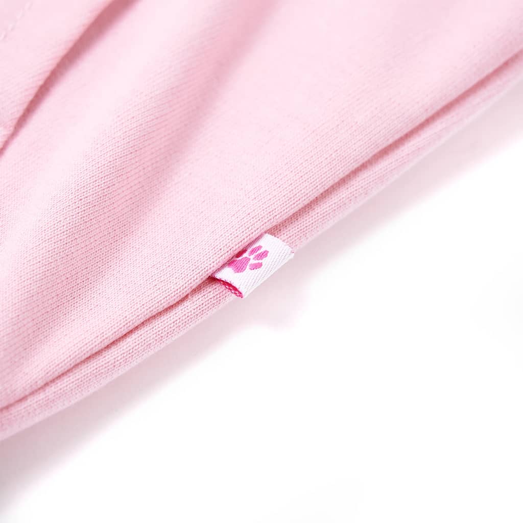 Sudadera infantil con capucha y cremallera rosa 92