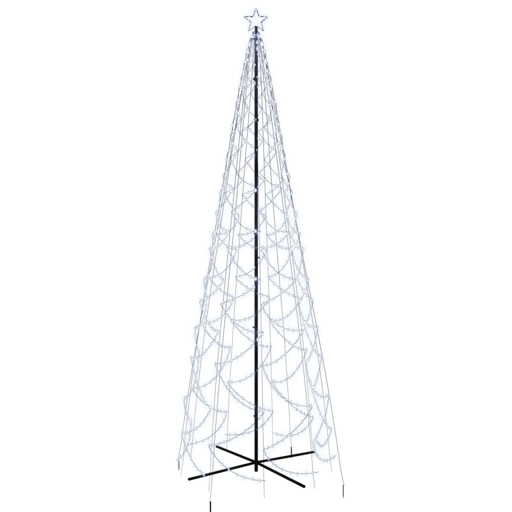 vidaXL Árbol de Navidad cónico 1400 LED blanco frío 160x500 cm