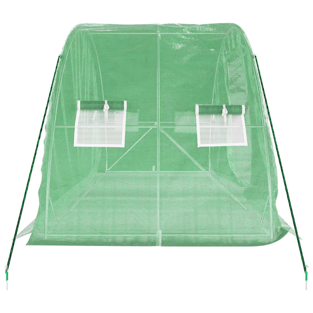 vidaXL Invernadero con estructura de acero verde 10 m² 5x2x2,3 m