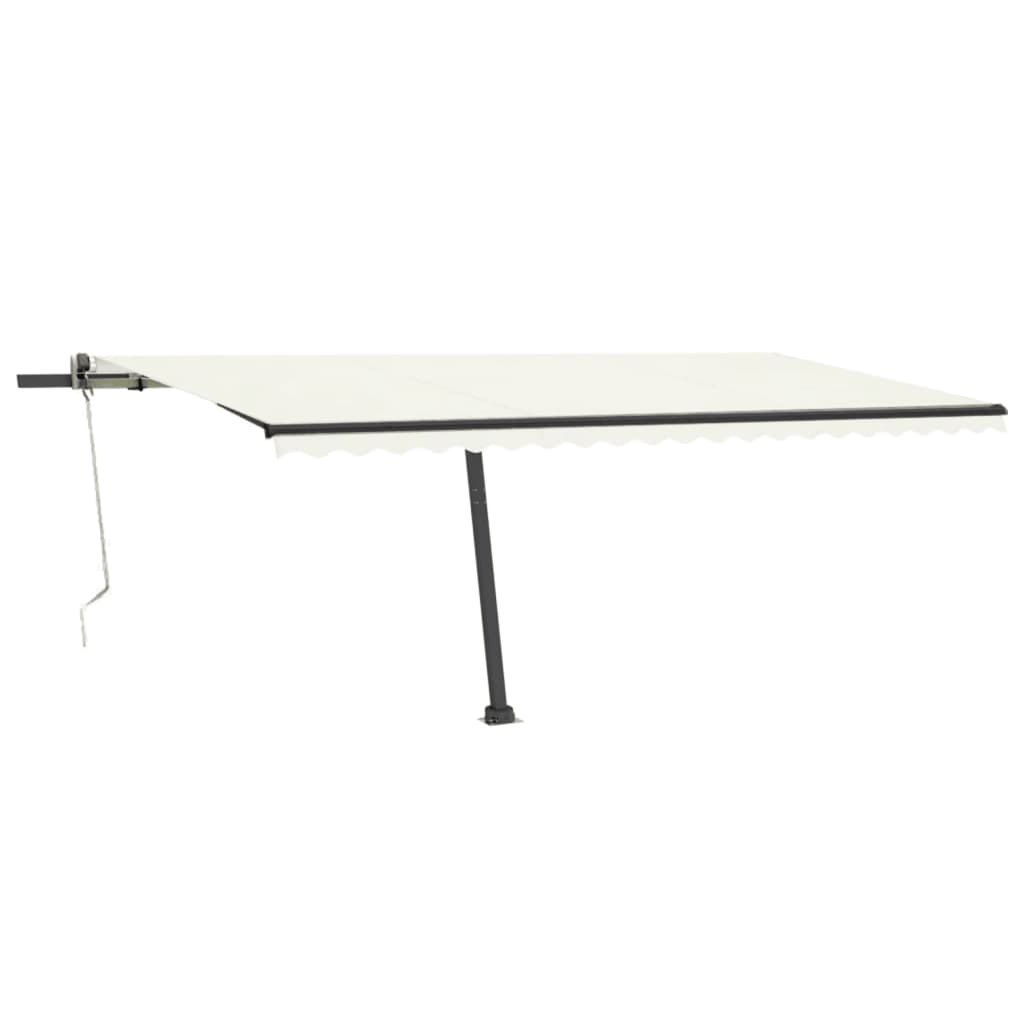 vidaXL Toldo de pie automático crema 500x300 cm