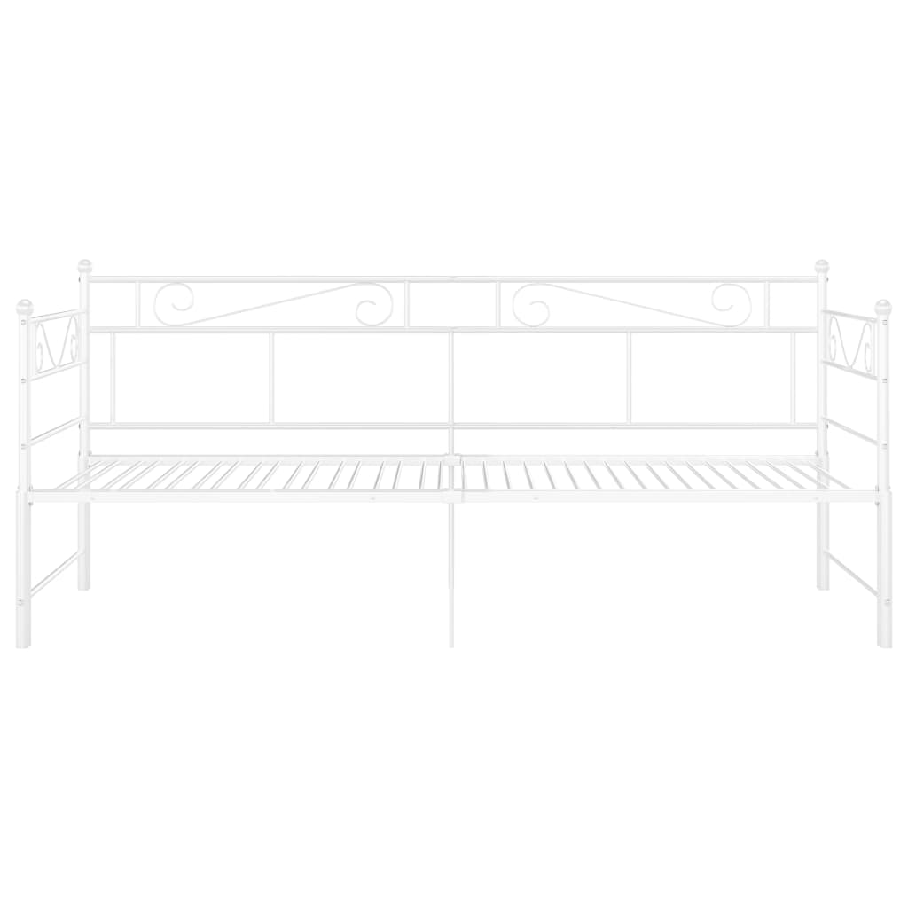 vidaXL Sofá cama extraíble sin colchón metal blanco 90x200cm