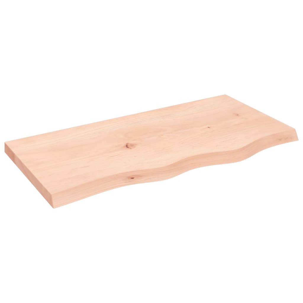 vidaXL Tablero de mesa madera maciza roble sin tratar 80x40x(2-4) cm