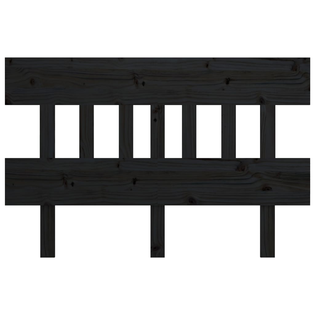 vidaXL Cabecero de cama madera maciza de pino negro 153,5x3x81 cm