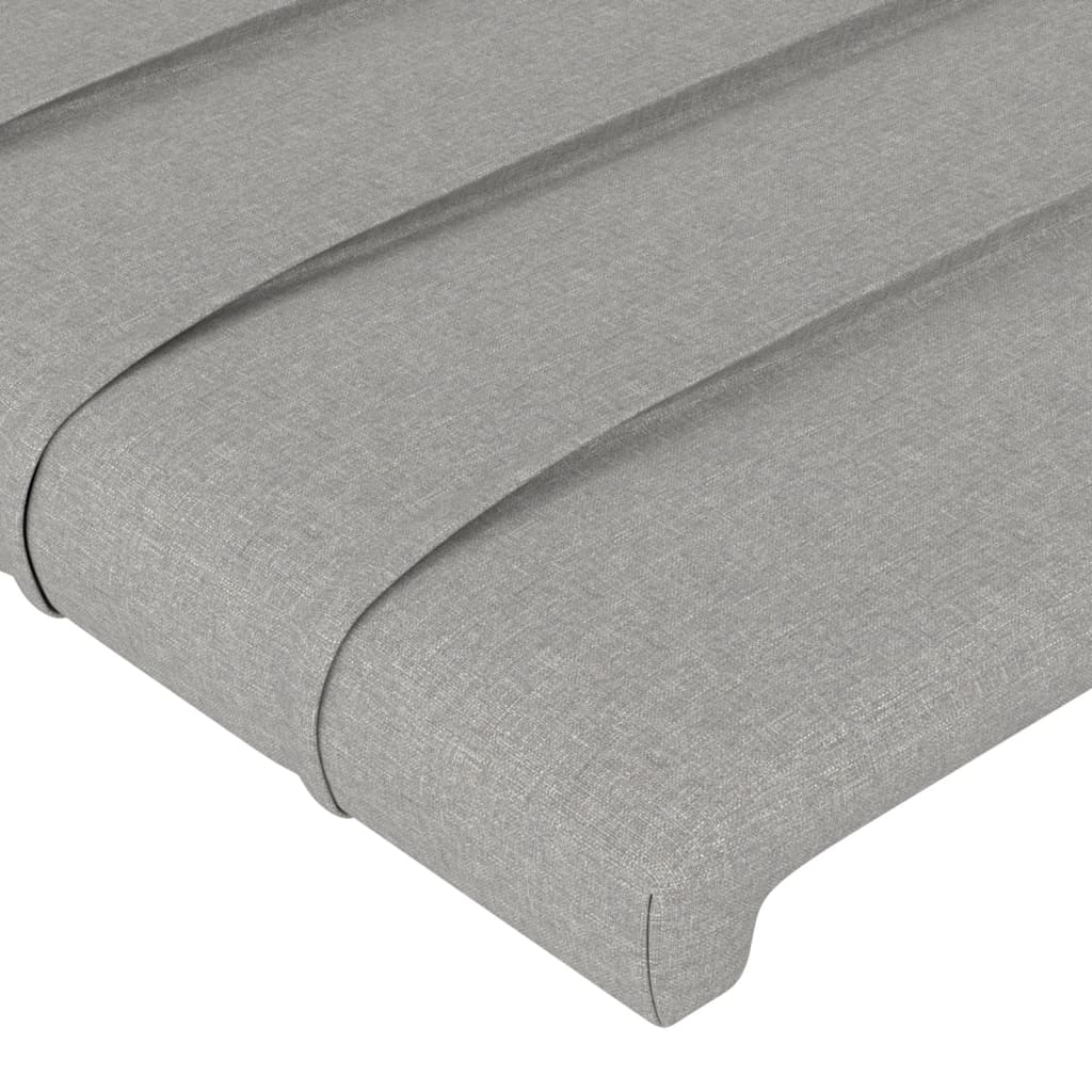 vidaXL Cabecero con orejas de tela gris claro 103x16x118/128 cm