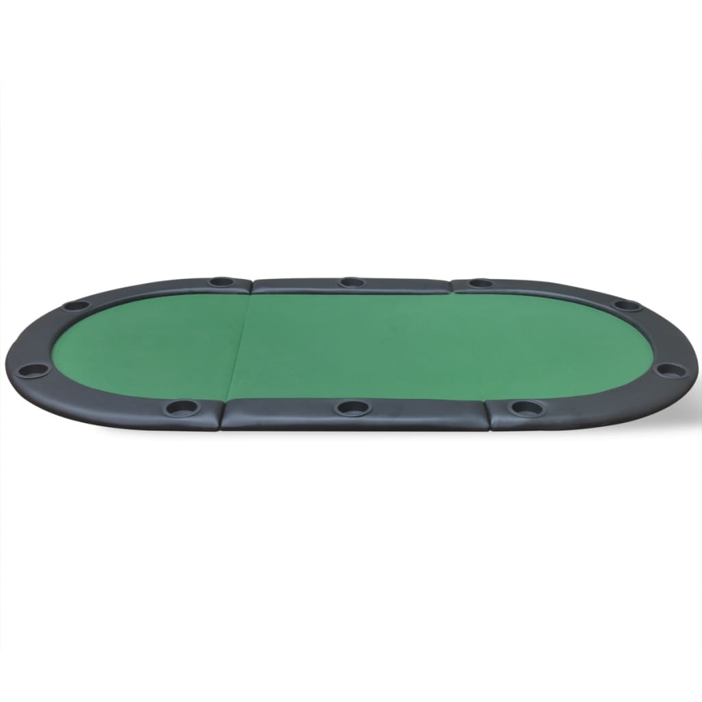 vidaXL Tablero de póker plegable para 10 jugadores verde