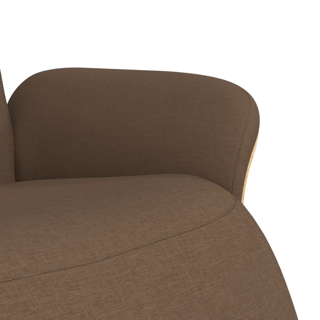 vidaXL Sillón reclinable con reposapiés tela marrón