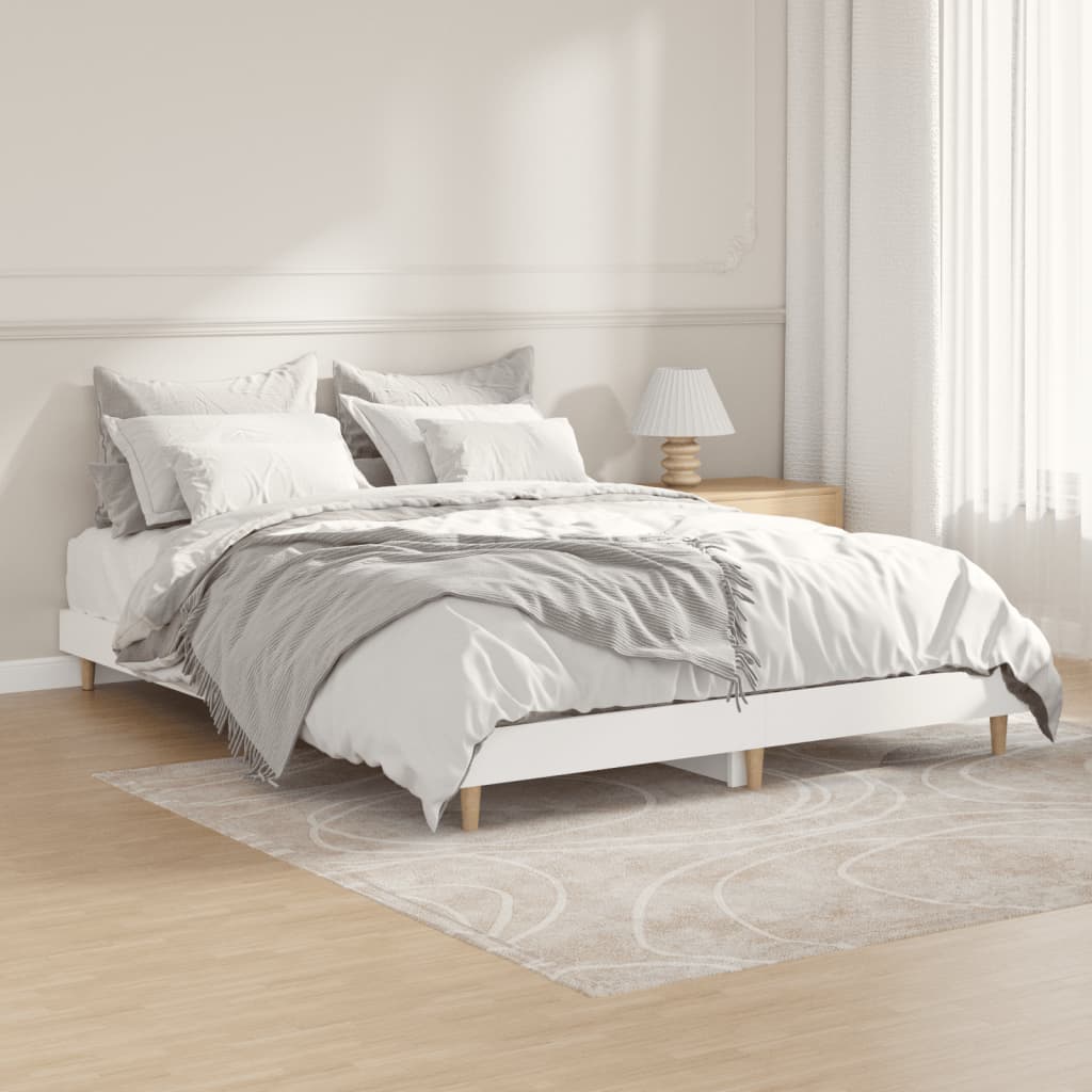 vidaXL Estructura de cama madera de ingeniería blanca 140x190 cm