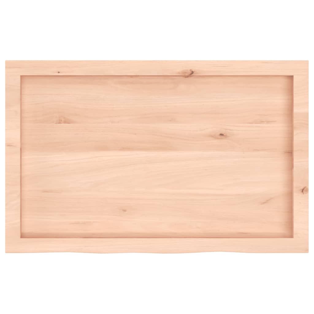 vidaXL Tablero de mesa madera maciza roble sin tratar 80x50x(2-4) cm