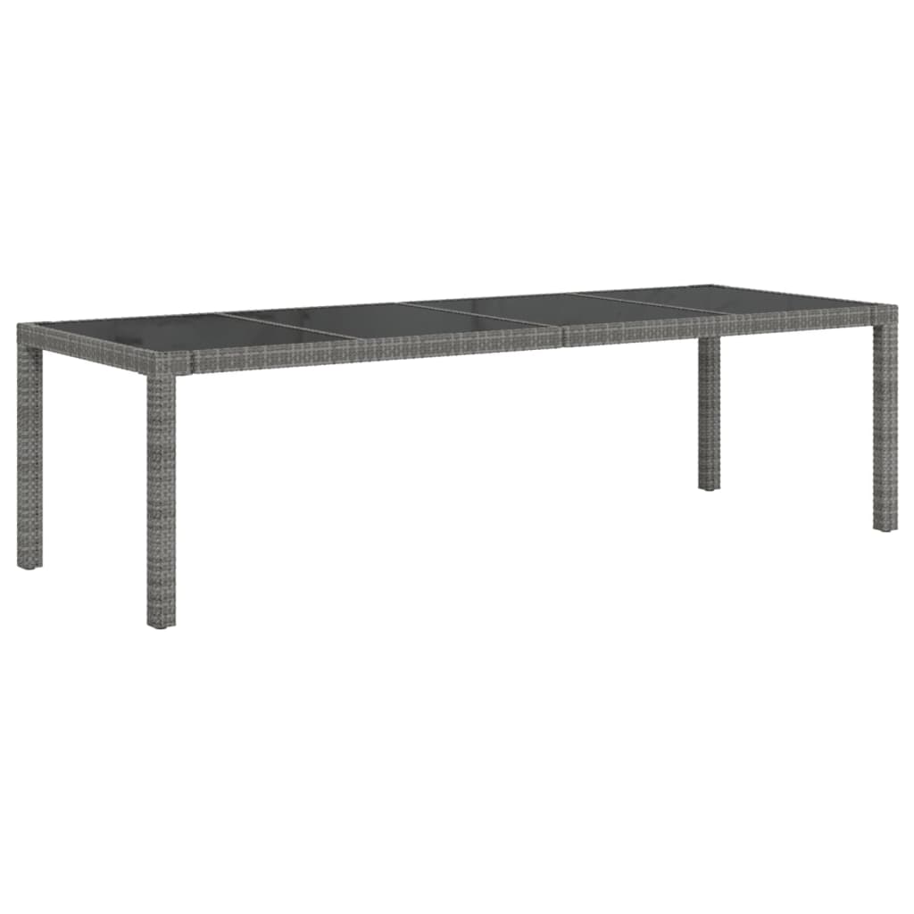 vidaXL Set de comedor de jardín 9 pzas y cojines ratán sintético gris