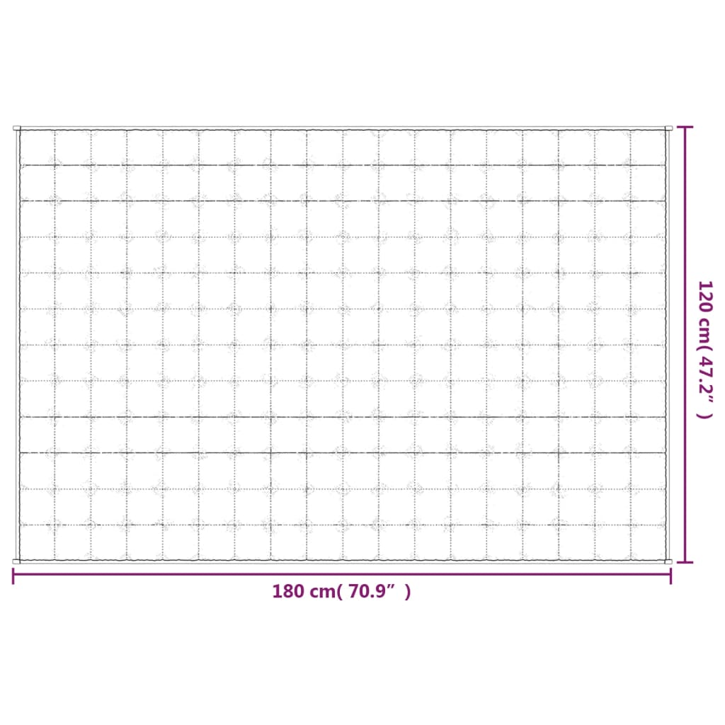 vidaXL Manta con peso tela crema claro 120x180 cm 5 kg