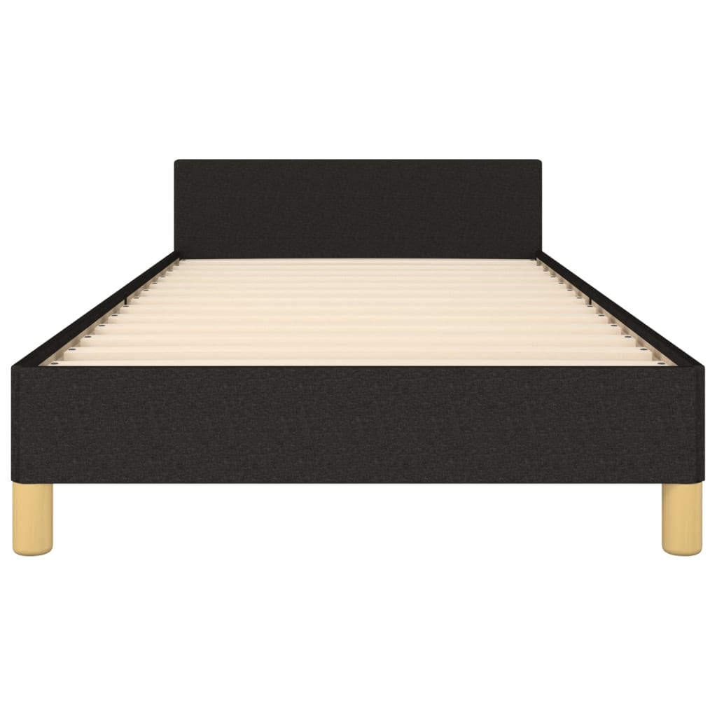 vidaXL Estructura de cama sin colchón tela negro 100x200 cm