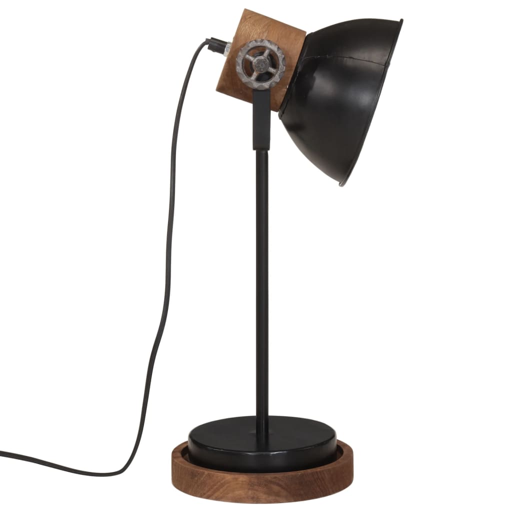 vidaXL Lámpara de escritorio negra 25 W E27 17x17x50 cm
