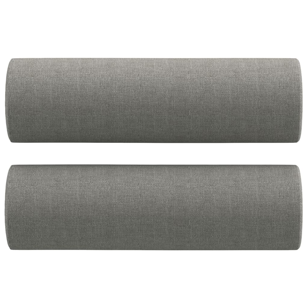 vidaXL Sofá 3 plazas con almohadas y cojines tela gris oscuro 210 cm