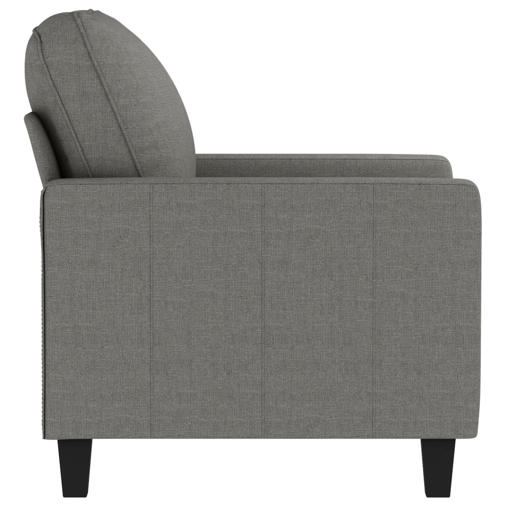 vidaXL Sillón de tela gris oscuro 60 cm