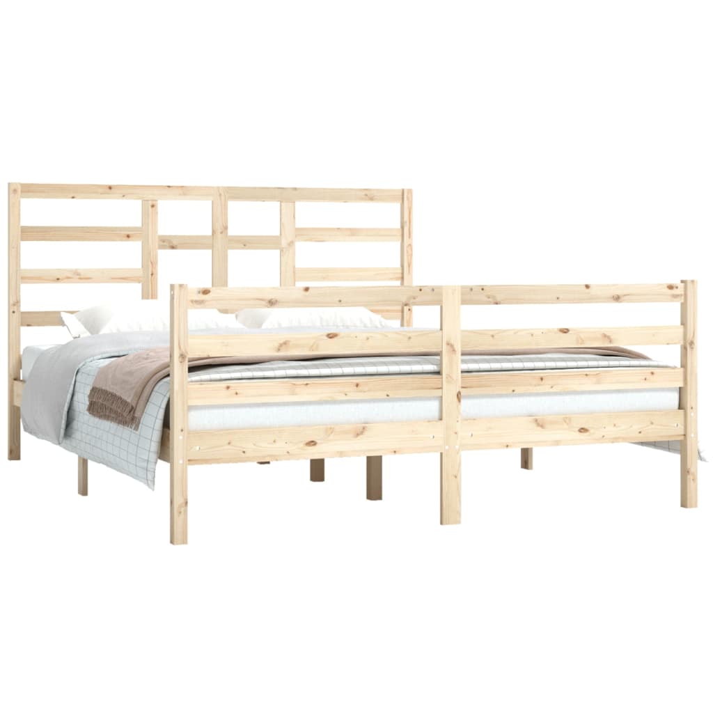 vidaXL Estructura de cama sin colchón madera maciza 160x200 cm