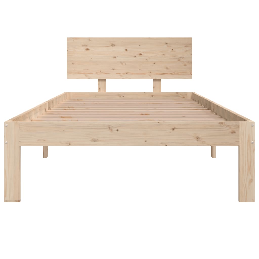 vidaXL Estructura de cama sin colchón madera maciza de pino 90x200 cm