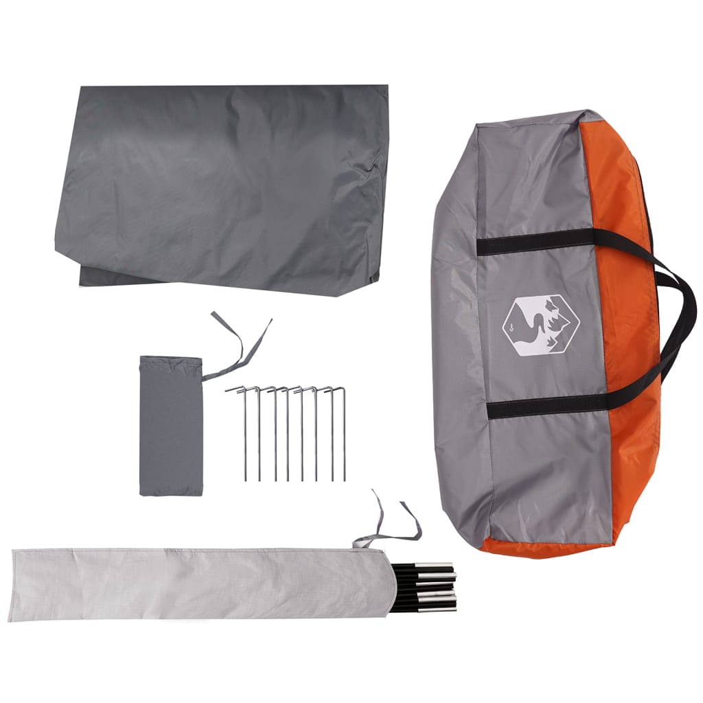 vidaXL Lona de camping impermeable naranja 430x380x210 cm