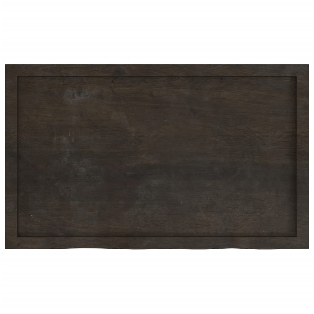 vidaXL Tablero mesa madera roble tratada marrón oscuro 100x60x(2-6) cm