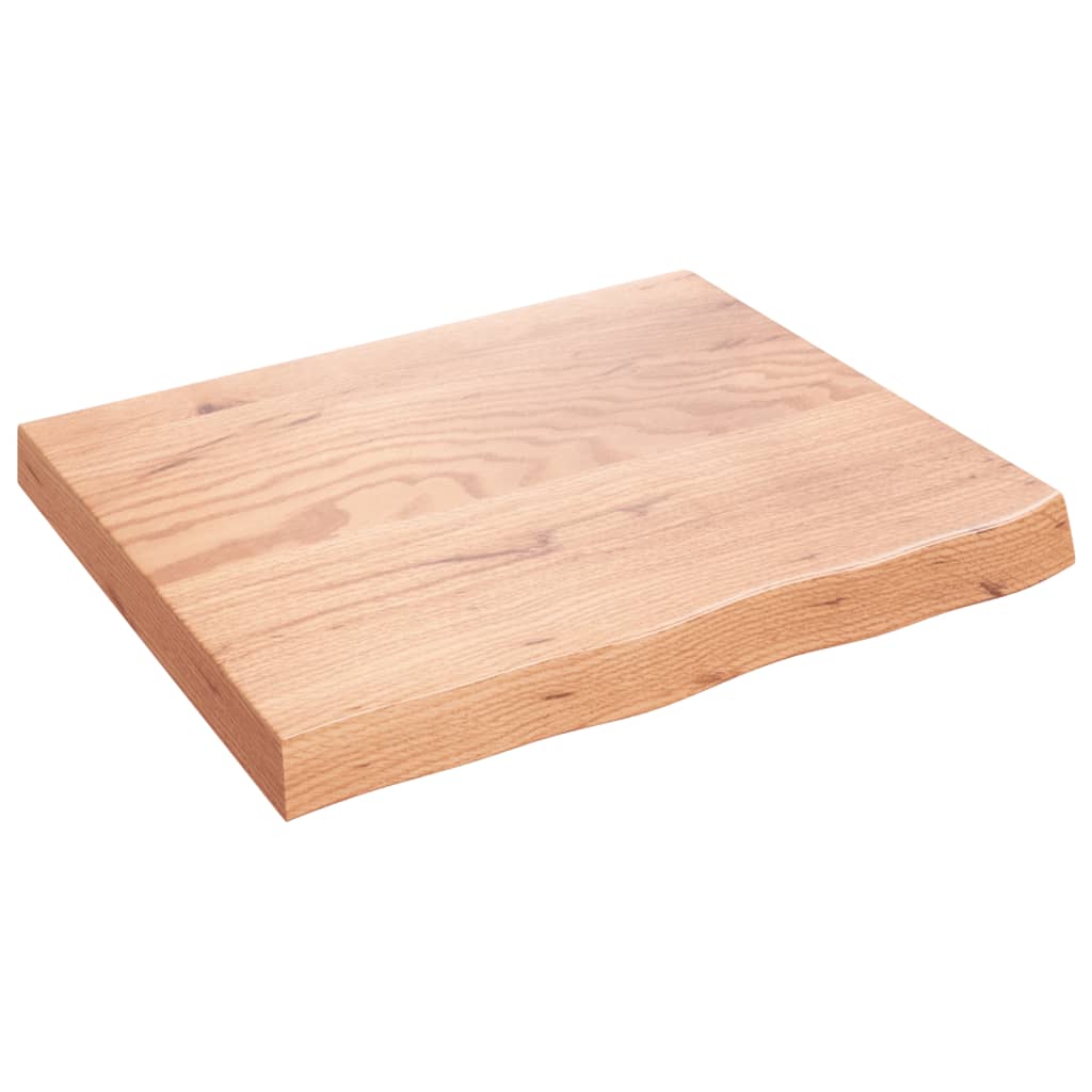 vidaXL Tablero mesa madera roble tratada marrón claro 60x50x(2-6) cm