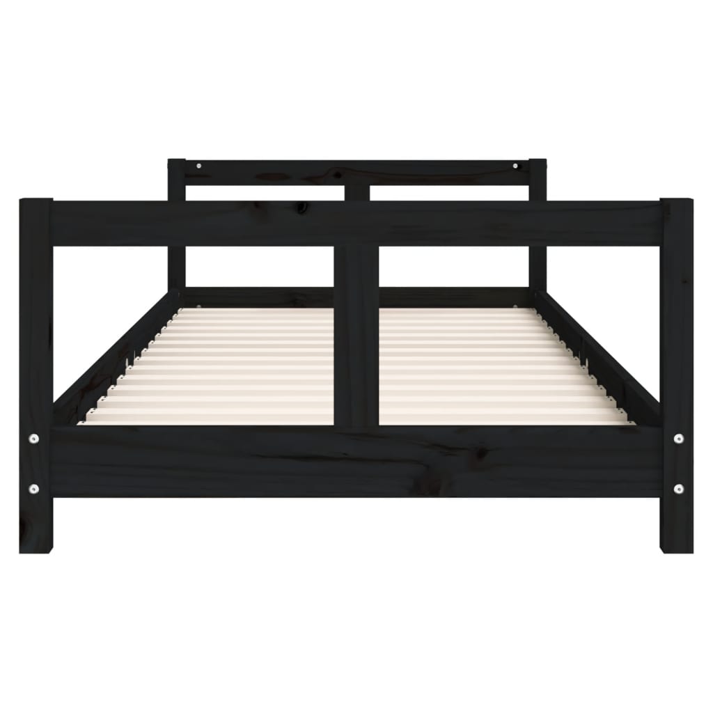 vidaXL Estructura de cama para niños madera de pino negro 80x200 cm