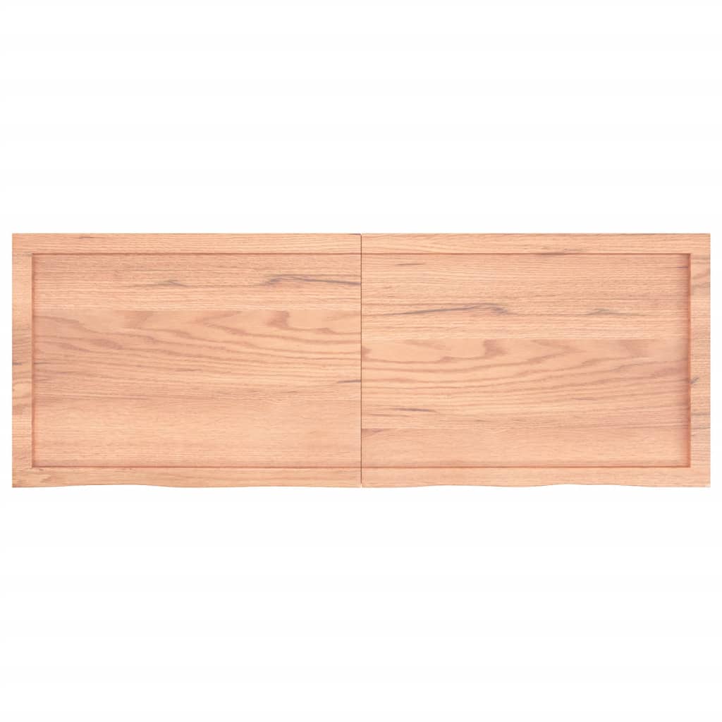 vidaXL Tablero mesa madera roble tratada marrón claro 140x50x(2-6) cm