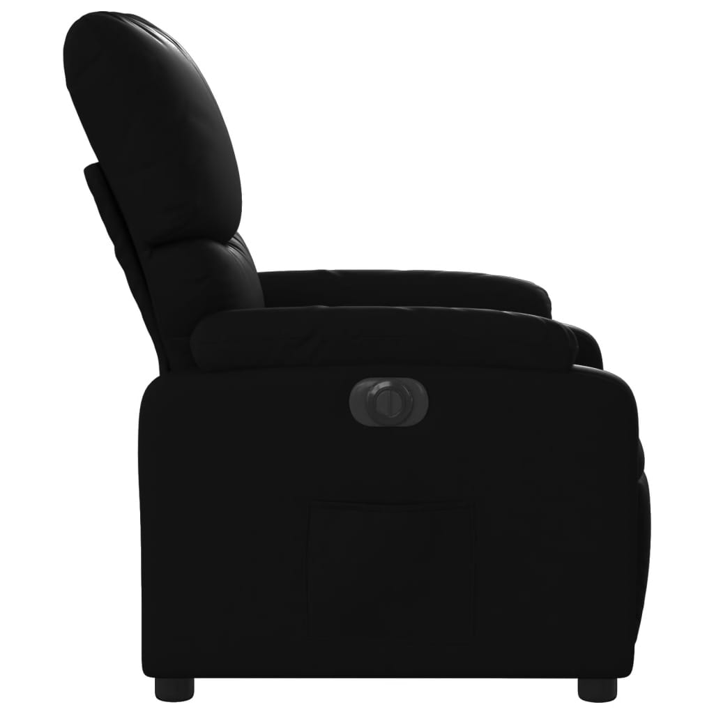 vidaXL Sillón reclinable eléctrico de cuero sintético negro