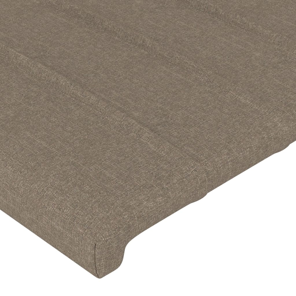 vidaXL Cabecero con LED de tela gris taupe 144x5x78/88 cm