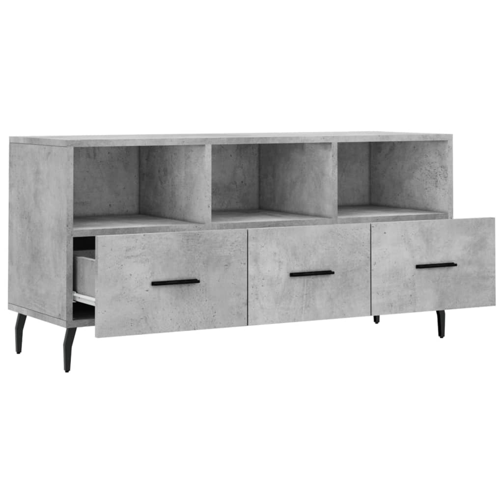 vidaXL Mueble de TV madera de ingeniería gris hormigón 102x36x50 cm