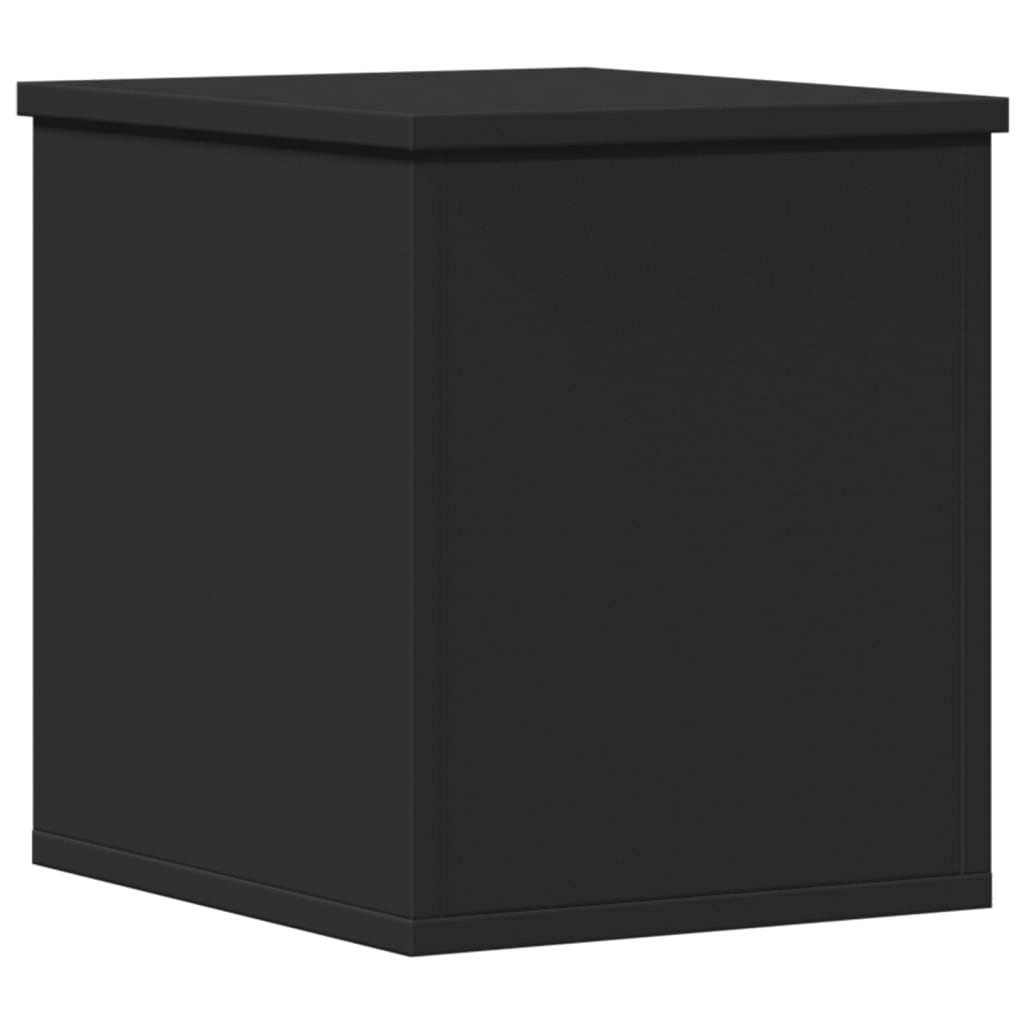 vidaXL Caja de almacenaje madera de ingeniería negro 30x35x35 cm