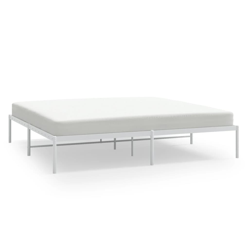 vidaXL Estructura de cama sin colchón metal blanco 183x213 cm