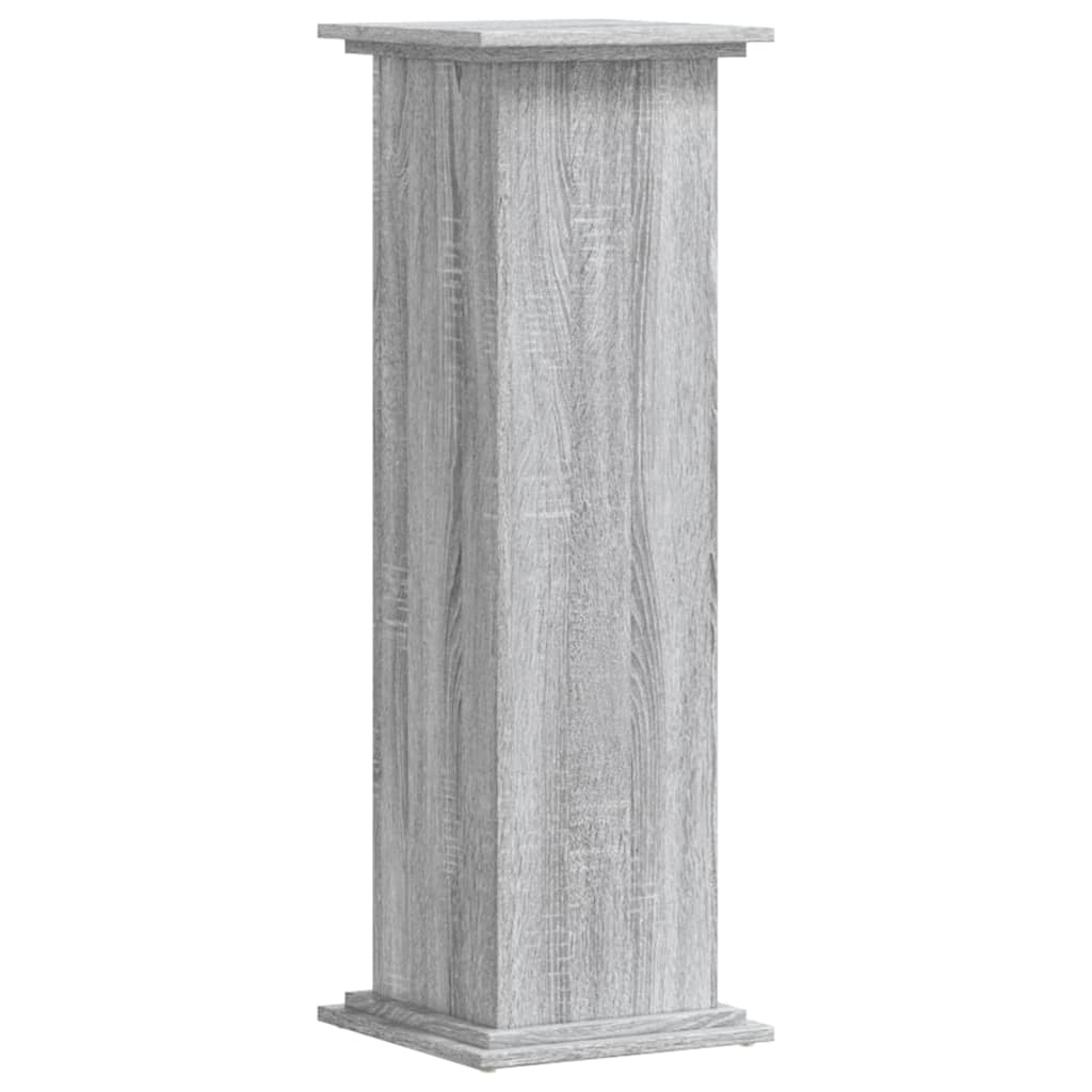 vidaXL Soportes de plantas madera ingeniería gris Sonoma 33x33x100cm