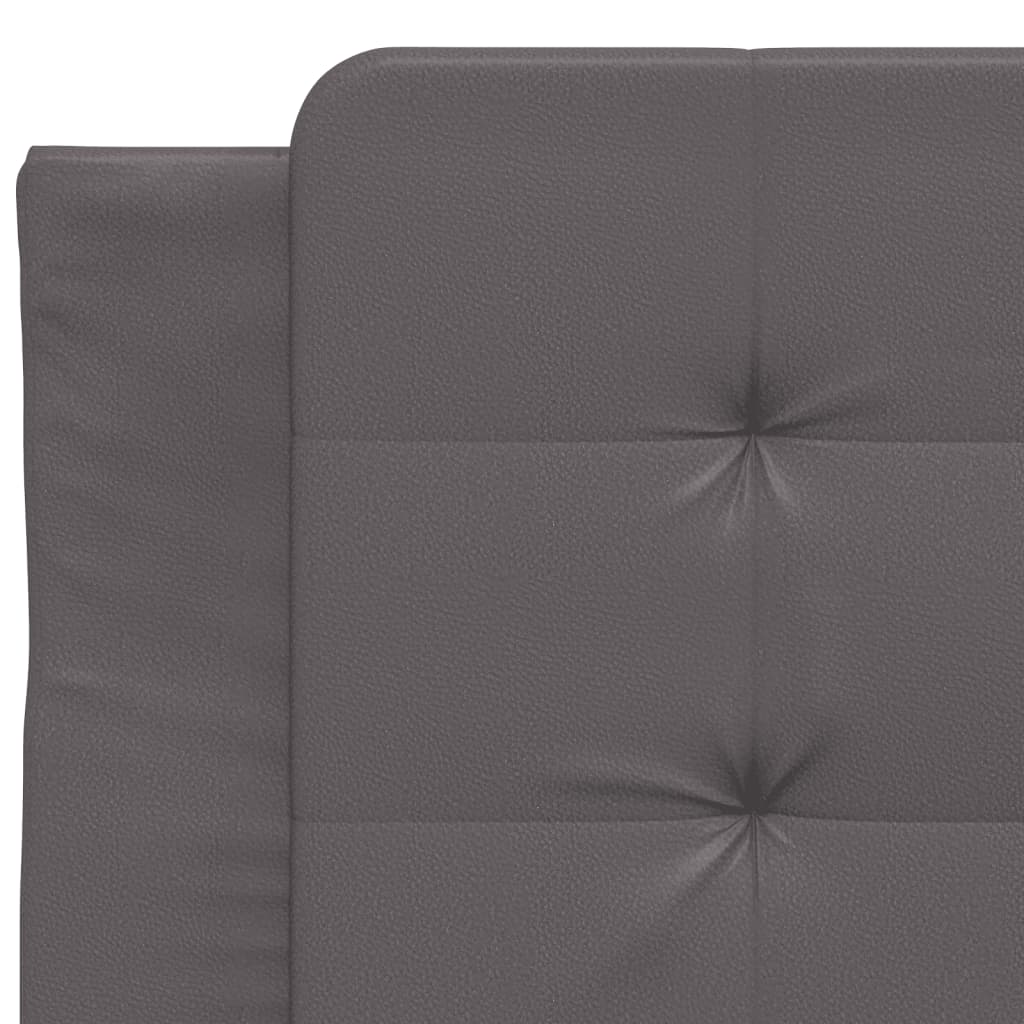 vidaXL Cabecero de cama acolchado cuero sintético gris 90 cm