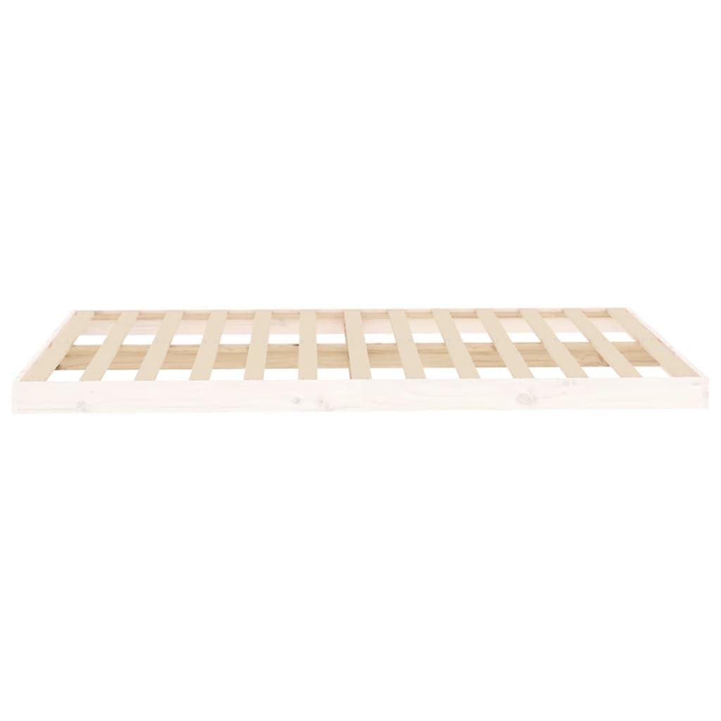 vidaXL Estructura de cama sin colchón madera de pino blanca 120x200 cm