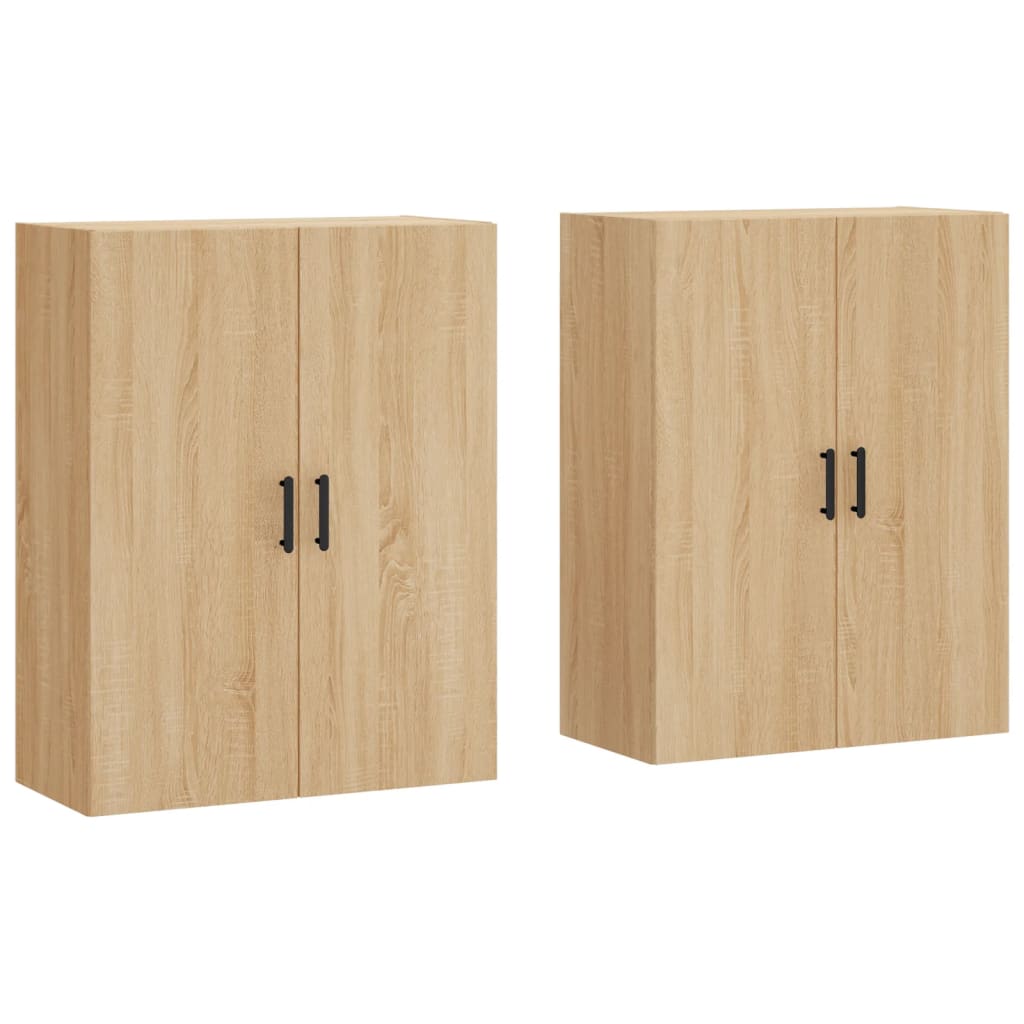 vidaXL Armario de pared 2 unidades roble Sonoma 69,5x34x90 cm