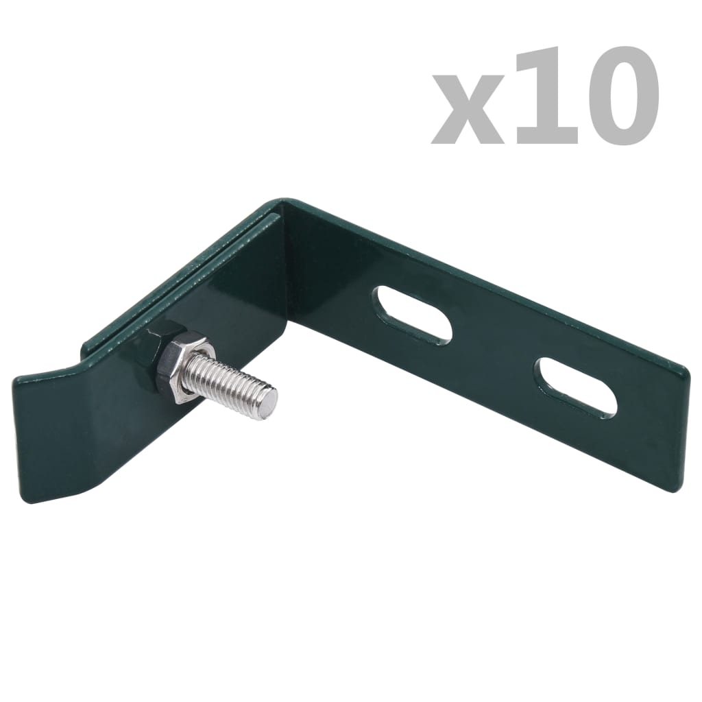 vidaXL Conector de esquina para pared 10 sets verde