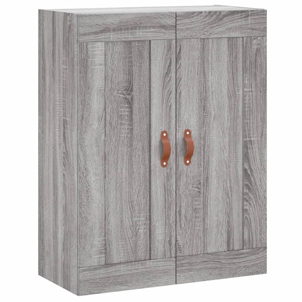 vidaXL Aparador alto madera contrachapada gris sonoma 69,5x34x180 cm