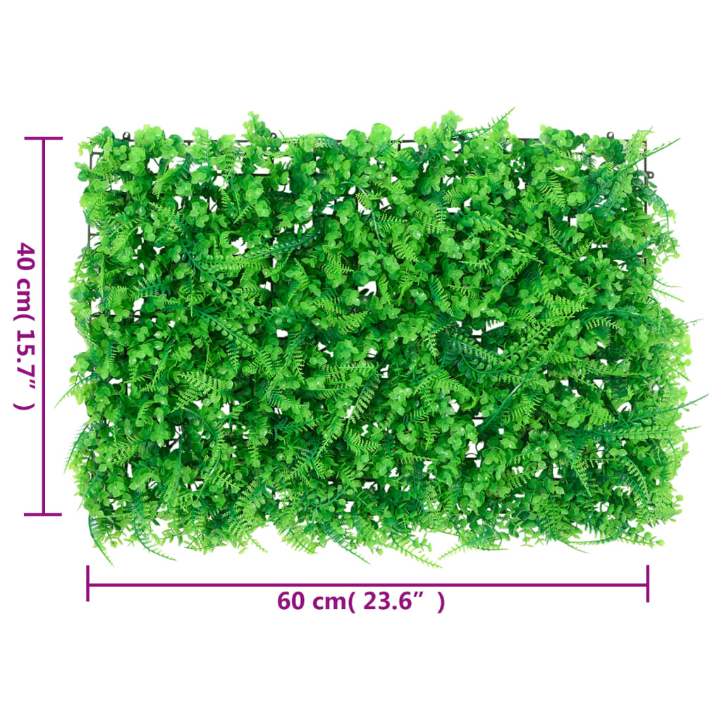  vidaXL Valla de hojas de helecho artificial 6 uds verde 40x60 cm