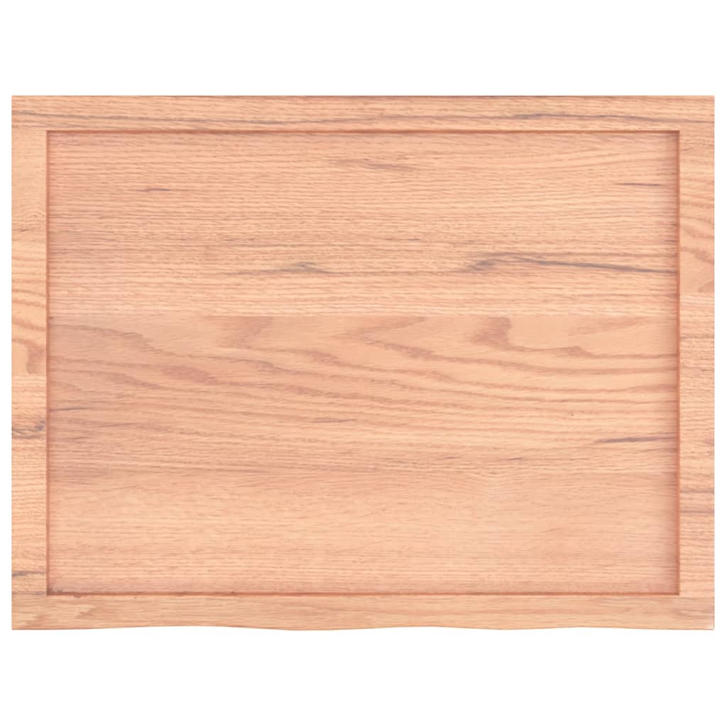 vidaXL Estante pared madera roble tratada marrón claro 80x60x(2-6) cm