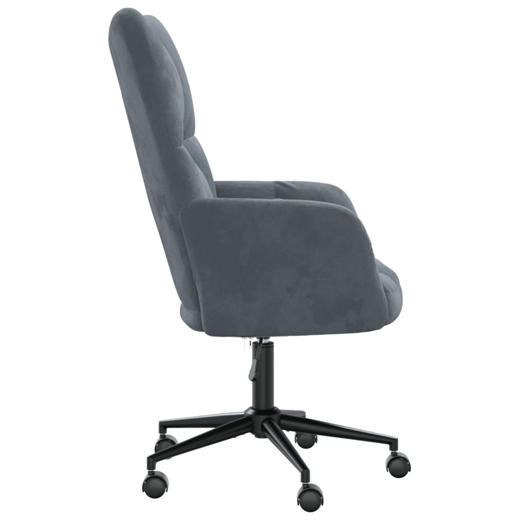 vidaXL Sillón de relax de terciopelo gris oscuro