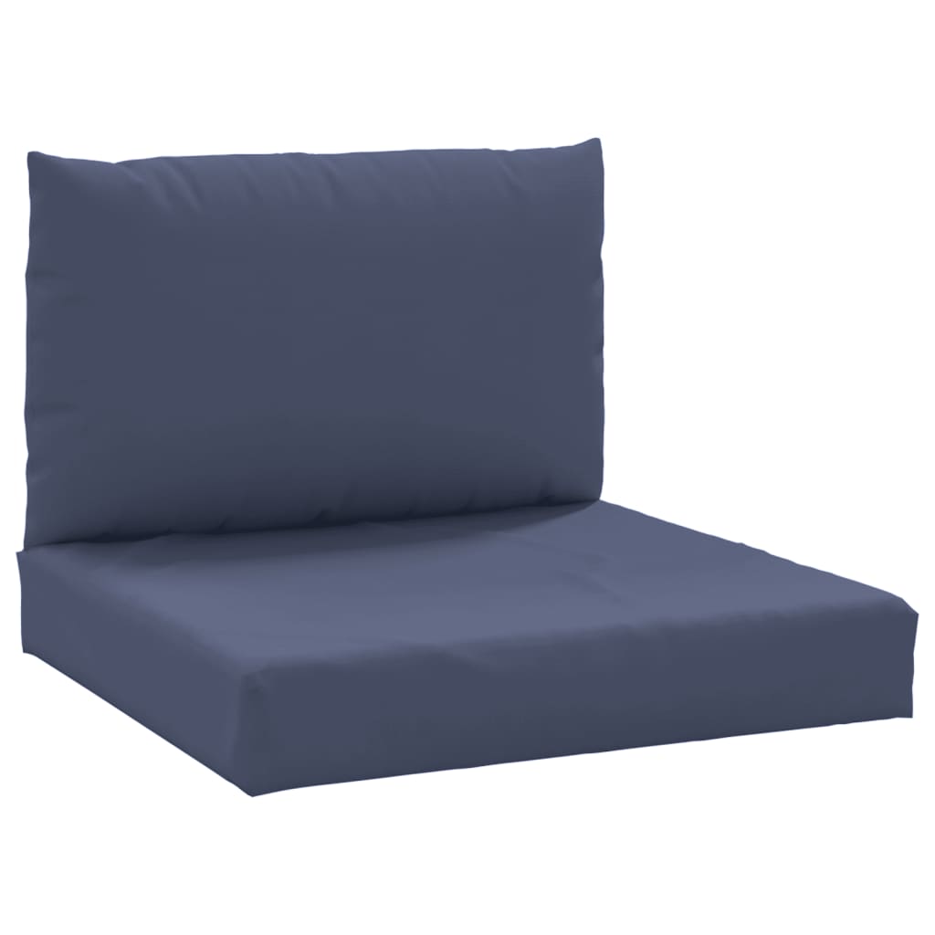 vidaXL Cojines para muebles de palets 2 unidades tela azul marino