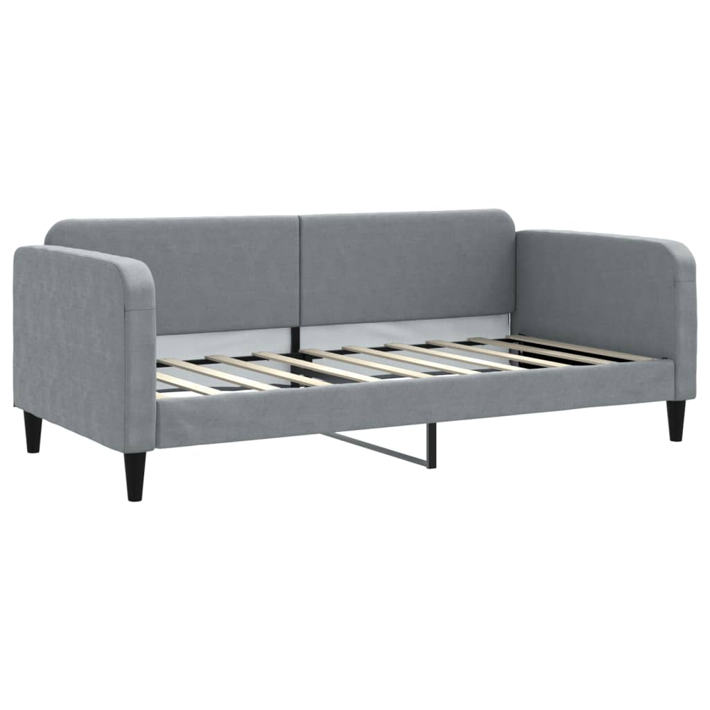 vidaXL Sofá cama sin colchón tela gris claro 90x190 cm