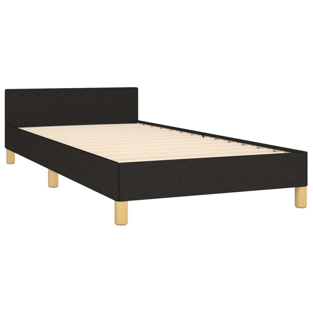 vidaXL Estructura de cama sin colchón tela negro 100x200 cm