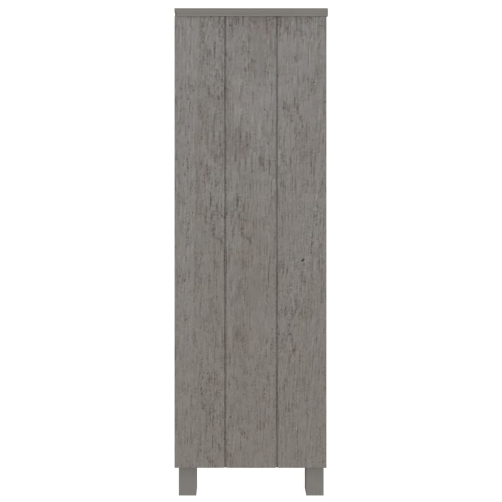 vidaXL Estantería HAMAR madera maciza pino gris claro 85x35x112 cm