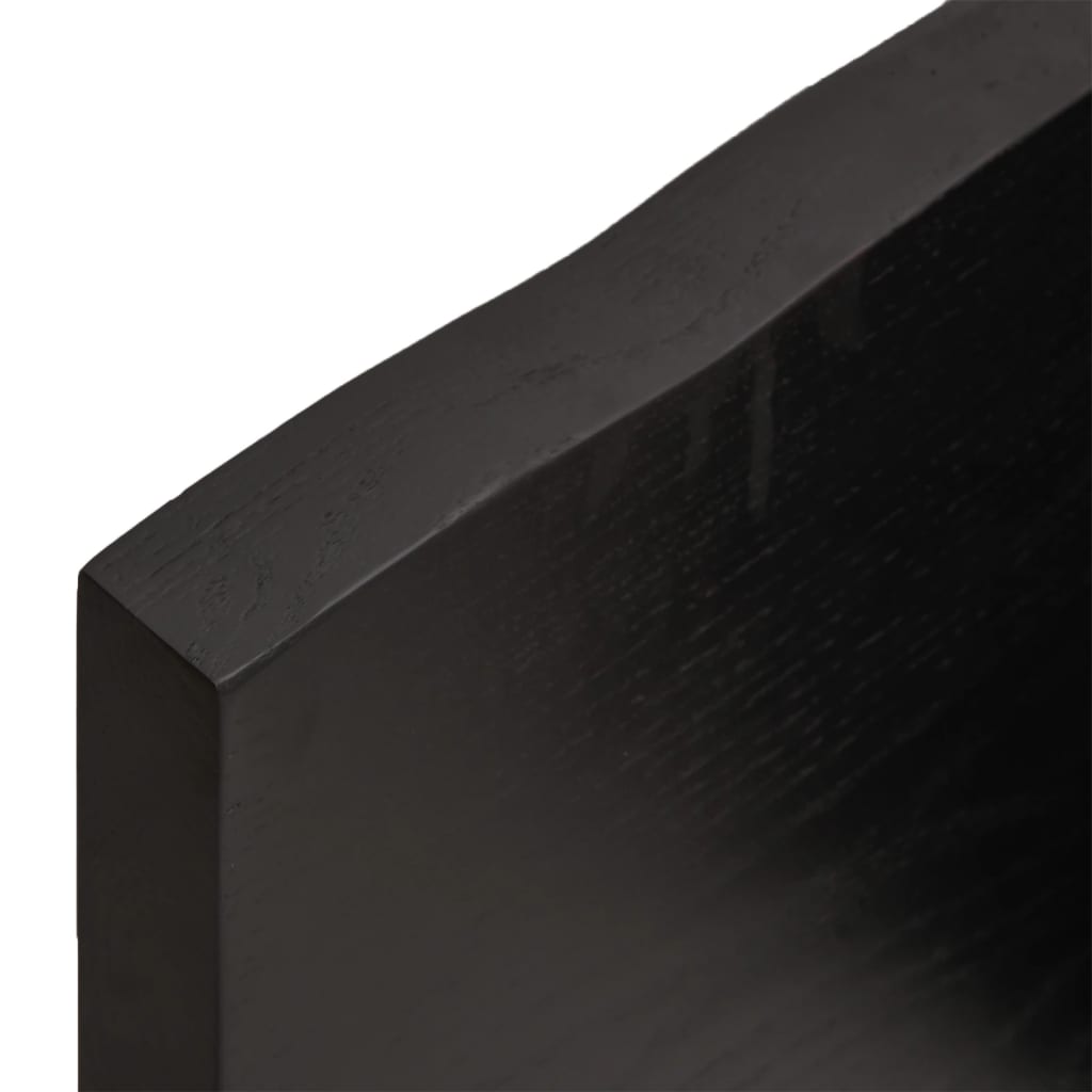 vidaXL Estante pared madera roble tratada marrón oscuro 80x30x(2-4) cm