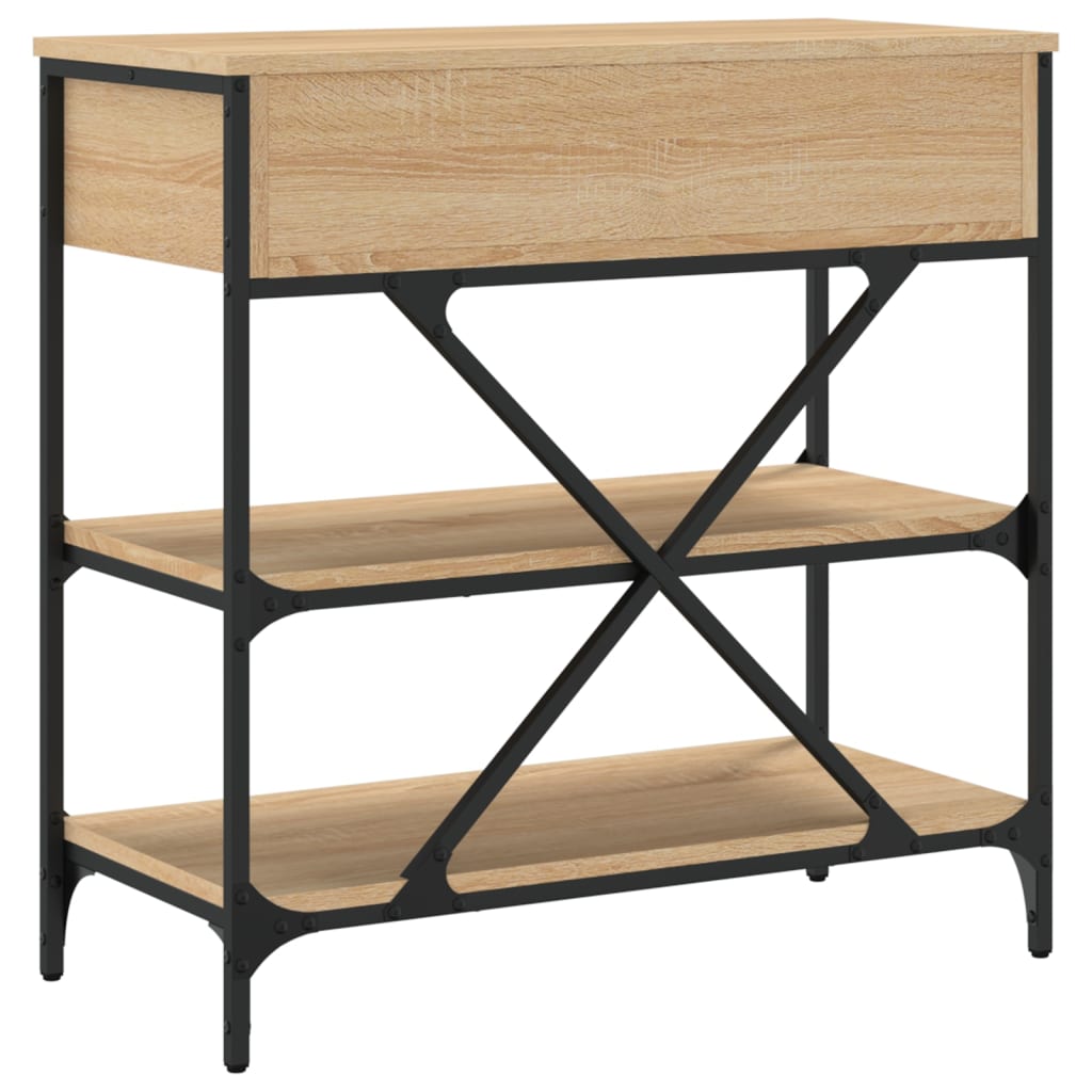 vidaXL Mesa consola madera de ingeniería roble Sonoma 75x34,5x75 cm