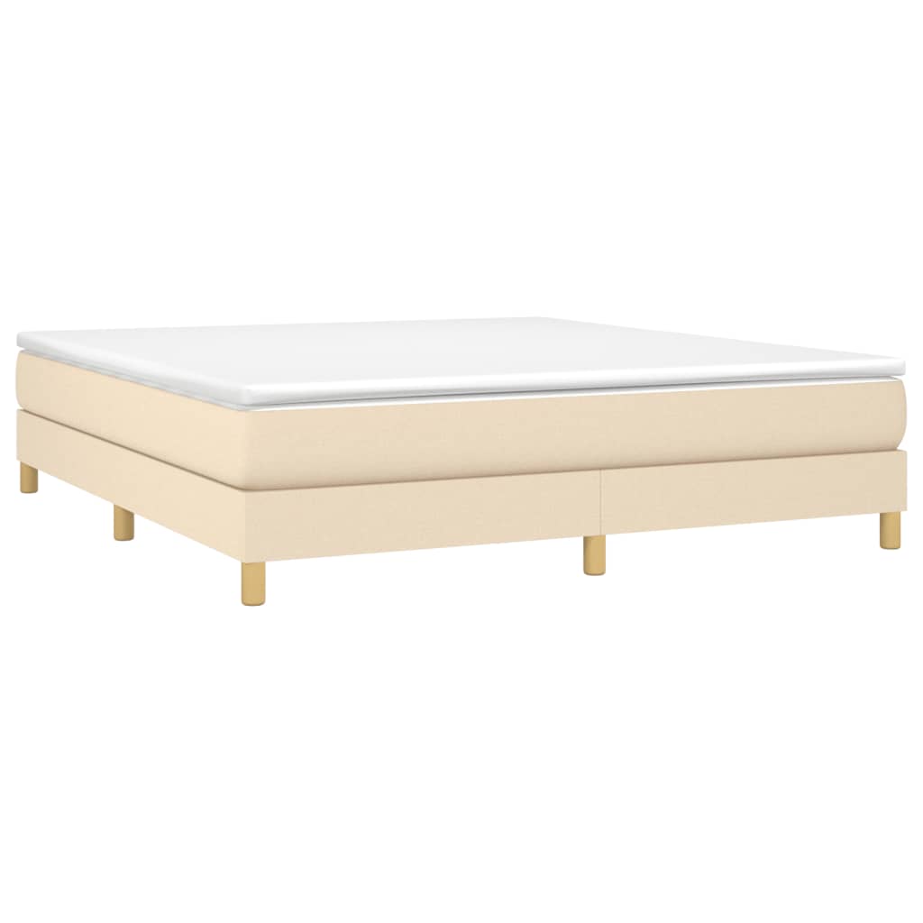 vidaXL Estructura de cama tela color crema 180x200 cm