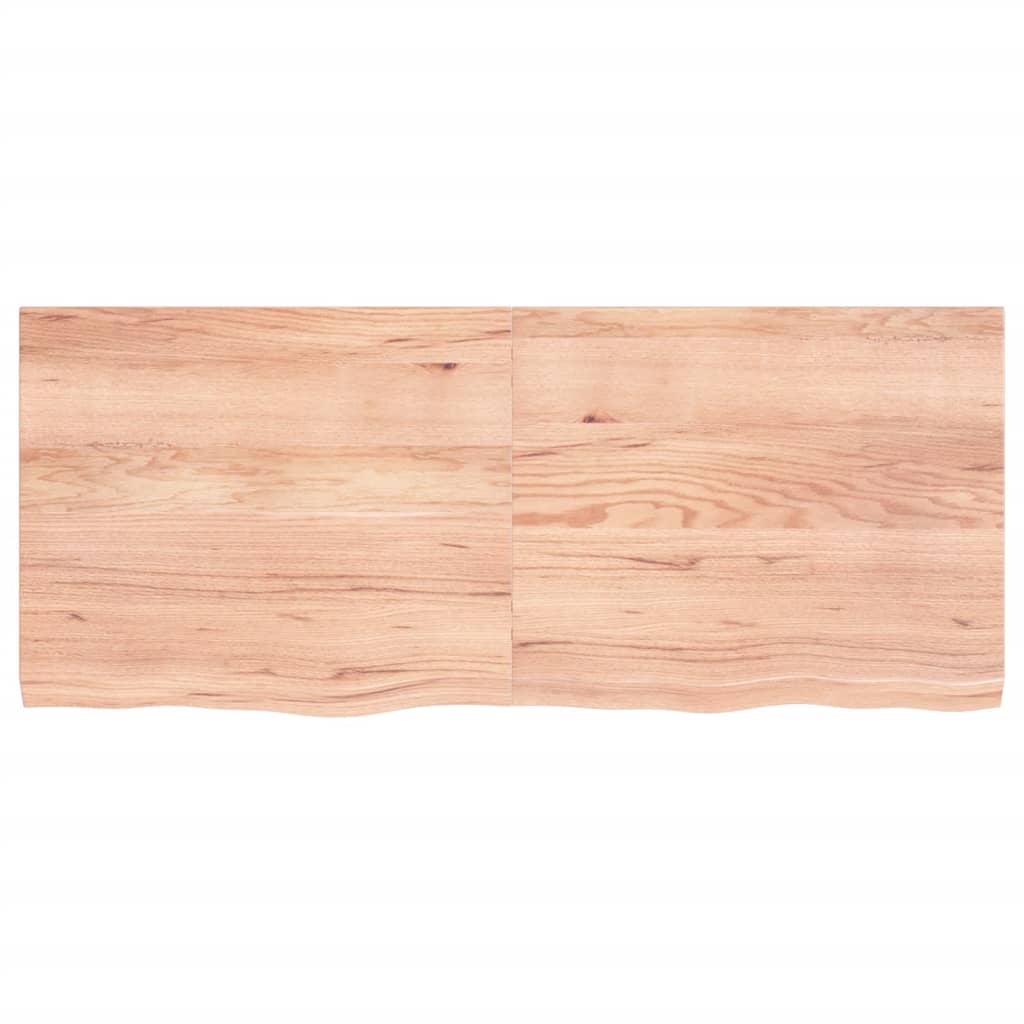 vidaXL Estante pared madera roble tratada marrón claro 120x50x(2-4) cm