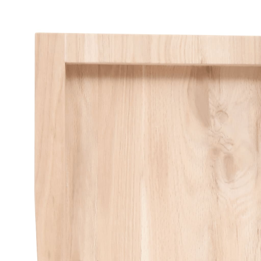 vidaXL Estante de pared madera maciza roble sin tratar 200x60x(2-4) cm