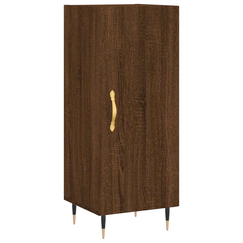 vidaXL Aparador alto madera contrachapada roble marrón 34,5x34x180 cm